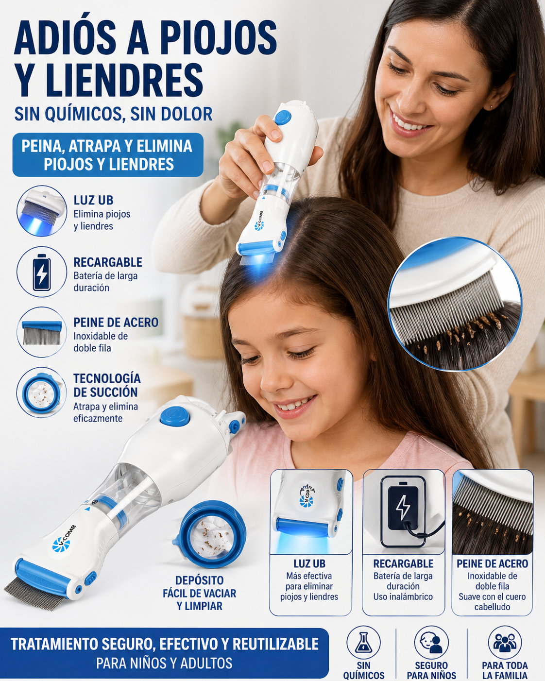 Máquina quita piojos